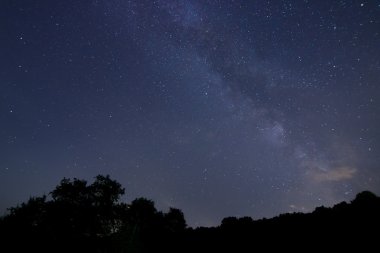 Samanyolu galaksisinin güzel gece gökyüzü