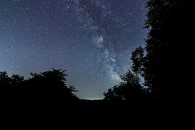 Samanyolu galaksisinin güzel gece gökyüzü