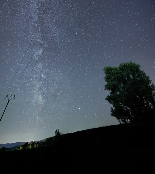 Milky Way galaxy beautiful night sky — Stock Photo, Image