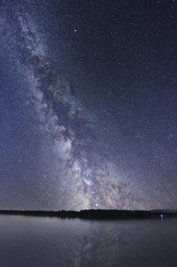 Samanyolu galaksisinin güzel gece gökyüzü