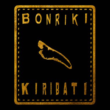 Kiribati Bonriki Altın Tipografi Pul Tasarımı