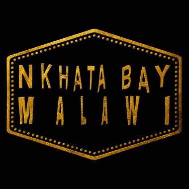 Malawi Nkhata Körfezi Altın Tipografi Pul Tasarımı