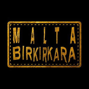Malta Birkirkara Altın Tipografi Pul Tasarımı