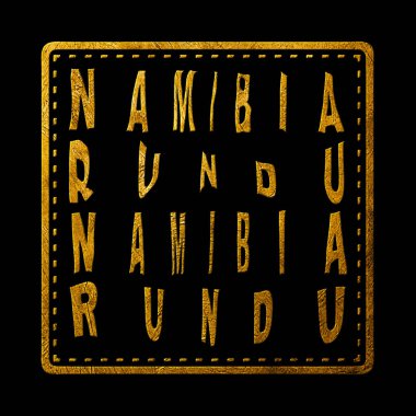 Namibya Rundu Altın Tipografi Pul Tasarımı