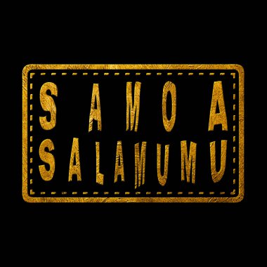Samoa Salamumu Altın Baskı Tasarımı