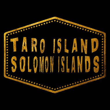 Solomon Adaları Taro Adası Altın Damga Tasarımı