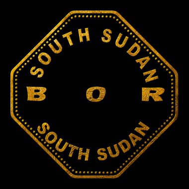Güney Sudan Bor Altın Baskı Damga Tasarımı