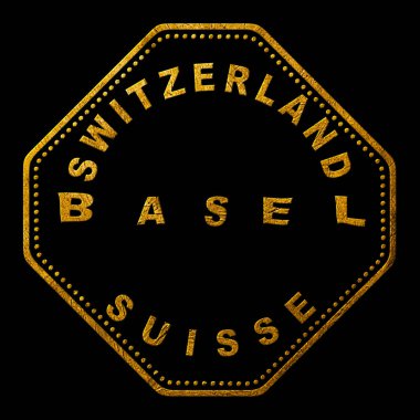 İsviçre Basel Altın Baskı Damga Tasarımı