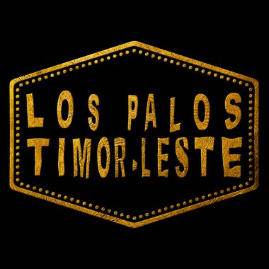 Doğu Timor Los Palos Altın Tipografi Pul Tasarımı