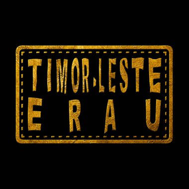 Doğu Timor Erau Altın Tipografi Pul Tasarımı