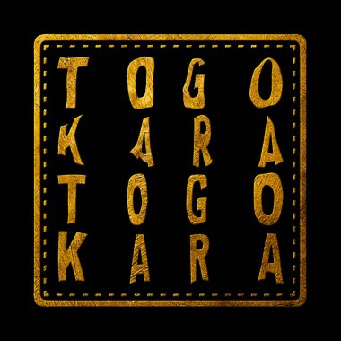 Togo Kara Altın Tipografi Damga Tasarımı