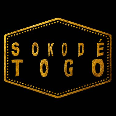 Togo Sokode Altın Typography Pul Tasarımı