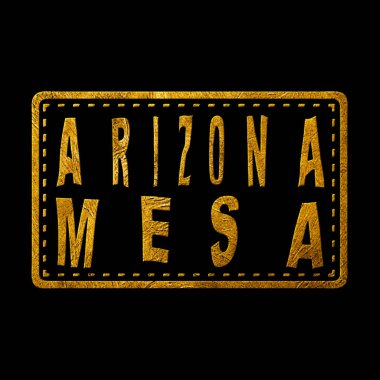 Arizona Mesa Altın Typography Pul Tasarımı
