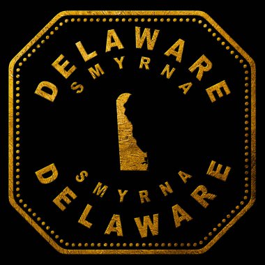 Delaware İzmir Altın Tipografi Pul Tasarımı