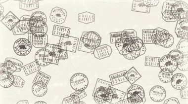 İsviçre Zürih Yuvarlak Mühür Harita Tasarımı