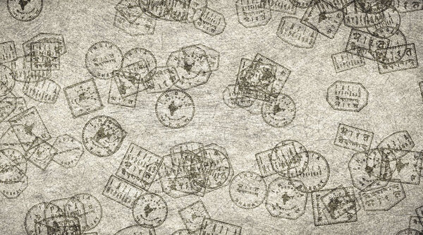 India Hyderabad Stamps Collection on Paper