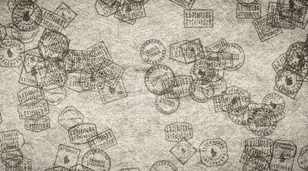 Luxembourg Ettelbruck Stamps Collection on Paper