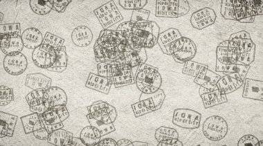 Iowa Sioux Şehri Kağıt Üzerine Damga Koleksiyonu