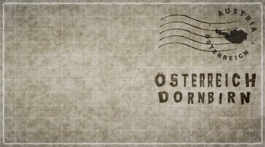 Avusturya Dornbirn Vintage Posta Zarfı, Posta Damgası
