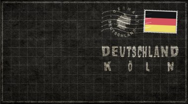 Almanya Köln Eski Posta Zarfı, Posta Damgası