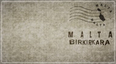Malta Birkirkara Vintage Posta Zarfı, Posta Damgası