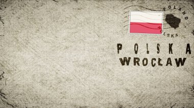 Polonya Wroclaw Vintage Posta Zarfı, Posta Damgası