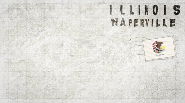Illinois Naperville Vintage Posta Zarfı, Posta Damgası