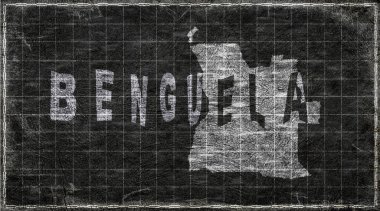 Angola Benguela Kiremit Tahta Tipografi Haritası