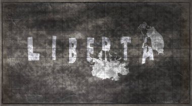 Antigua ve Barbuda Liberta Kaya Tahtası Tipografi Haritası