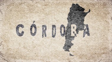 Arjantin Cordoba Retro Tipografi Haritası