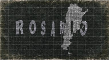 Arjantin Rosario Retro Tipografi Haritası