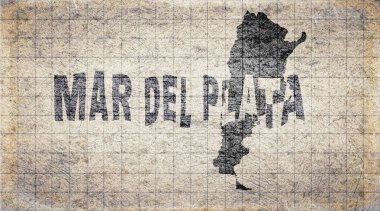 Arjantin Mar Del Plata Retro Tipografi Haritası