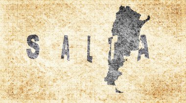 Arjantin Salta Kiremit Tahta Tipografi Haritası