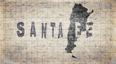Arjantin Santa Fe Retro Tipografi Haritası
