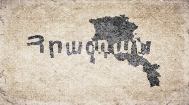 Ermenistan Hrazdan Retro Tipografi Haritası