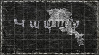 Ermenistan Kapan Tebeşir Tahta Tipografi Haritası