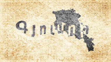 Ermenistan Gyumri Kiremit Tahta Tipografi Haritası