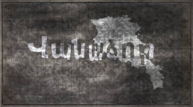 Ermenistan Vanadzor Kiremit Tahta Tipografi Haritası