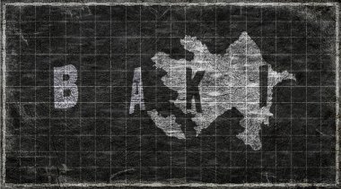 Azerbaycan Bakü Kiremit Tahta Tipografi Haritası