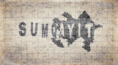 Azerbaycan Sumqayit Retro Tipografi Haritası