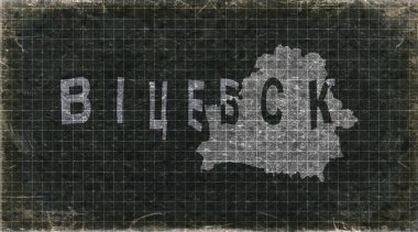 Belarus Vitebsk Retro Tipografi Haritası