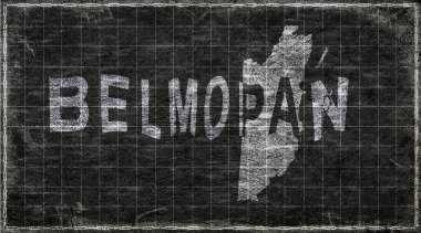 Belize Belmopan Tebeşir Tahta Tipografi Haritası