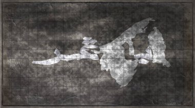 Brunei Bangar Tebeşir Tahta Tipografi Haritası