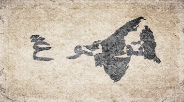 Brunei Tutong Retro Tipografi Haritası