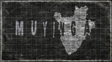 Burundi Muyinga Tebeşir Tahta Haritası