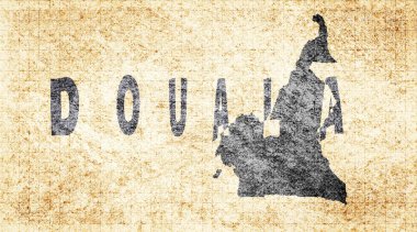 Kamerun Douala Kiremit Tahta Tipografi Haritası