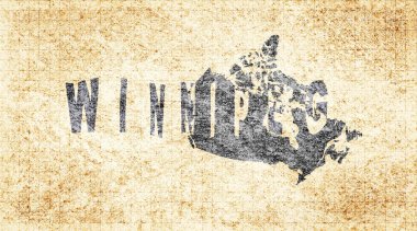 Kanada Winnipeg Tebeşir Tahta Tipografi Haritası