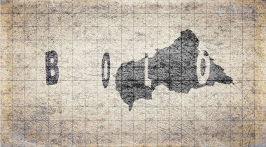 Orta Afrika Cumhuriyeti Bolo Retro Tipografi Haritası