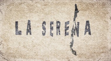 Şili La Serena Retro Tipografi Haritası