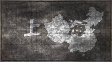 Çin Şanghay Kiremit Tahta Haritası